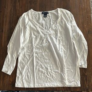 SML Sport White Long Sleeve Tee